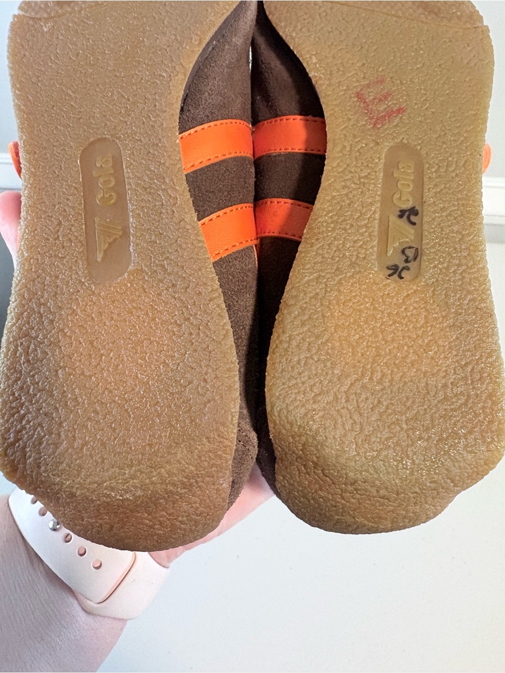 Gola Retro Suede Double Strap Sneakers Brown Orange Trainers Women’s US 6 - Picture 10 of 12